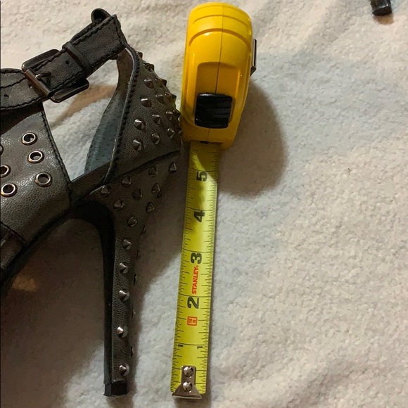 Slate Gray Studded Heels - Picture 5 of 5